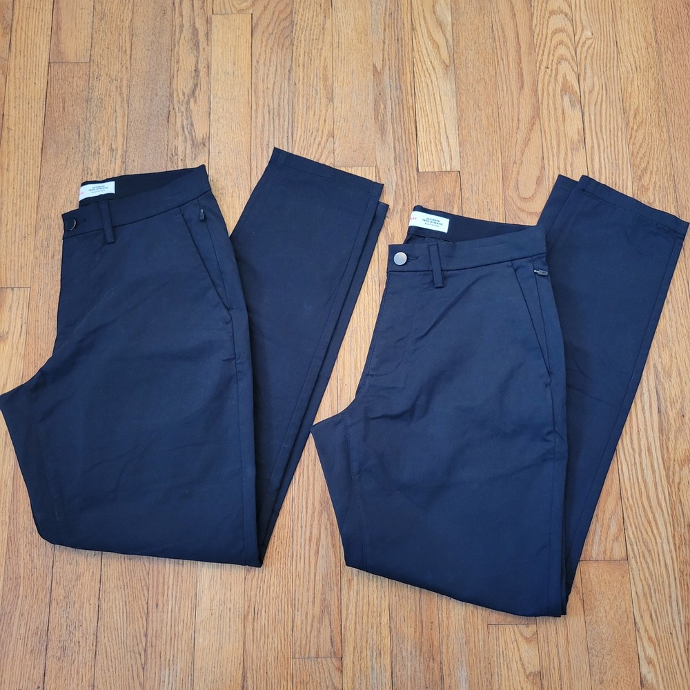 2 Old Navy 29x32 Pants Black Ultimate Tech Athletic Built In Flex Work Uniform‎